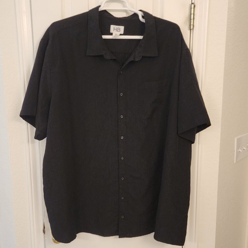 HB Black Textured Shirt – 5XL – 100% Polyester
